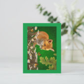 De vos en de monarch feestdagenkaart (Staand voorkant)