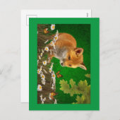 De vos en de monarch feestdagenkaart (Voorkant / Achterkant)