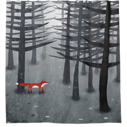 De vos en het bos douchegordijn (Voorkant)