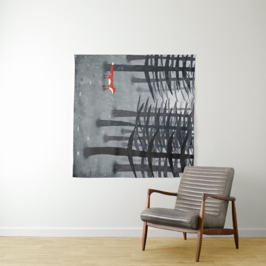 De vos en het bos wandkleed (In Situ (horizontaal))