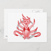 De vos met negen staarten briefkaart (Voorkant / Achterkant)