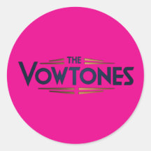 De Vowtones - Logo Stickers (Roze)