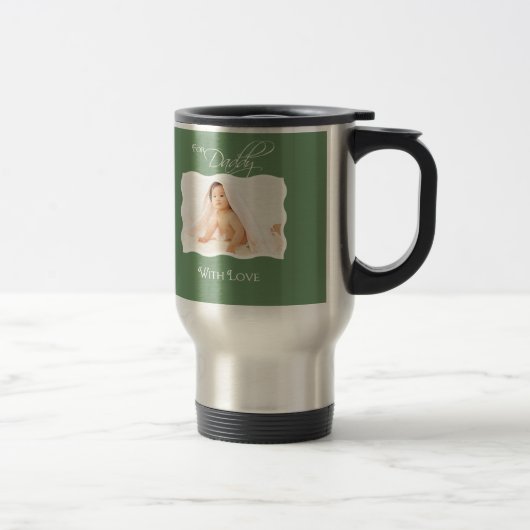 De Voyage 1ère Fête des pères - Photo personnalisée Mug inox (Droit)