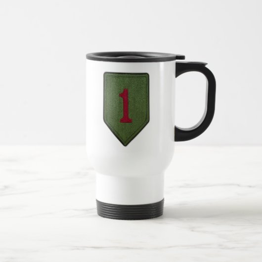De Voyage 1re division d'infanterie Fort Riley Patch Mug (Droite)