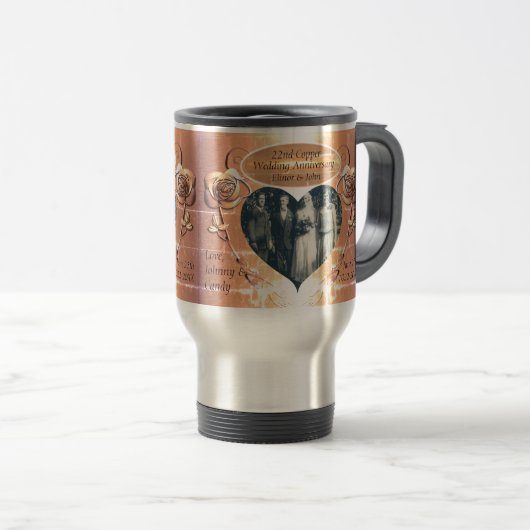 De Voyage 22e/7e Cuivre +Photo Mug (Devant droit)