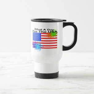 De Voyage 4 juillet Patriotic Travel Mug