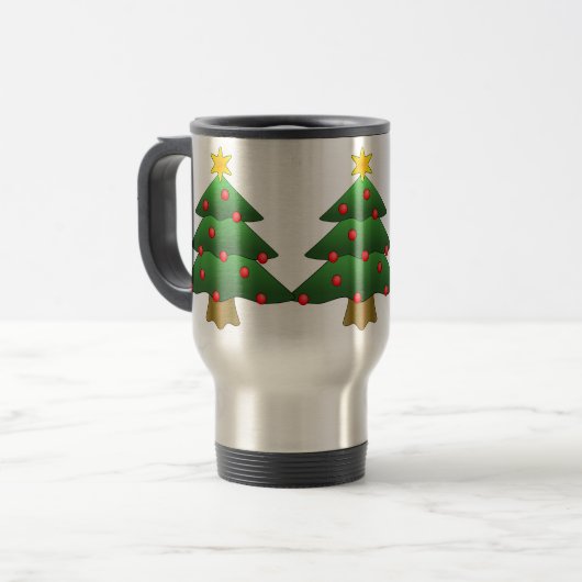 De Voyage Acier inoxydable Pine Tree 15 oz Mug (Devant gauche)