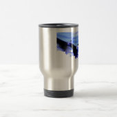 De Voyage Aigle en vol Bleu Couleur Mug (Centre)
