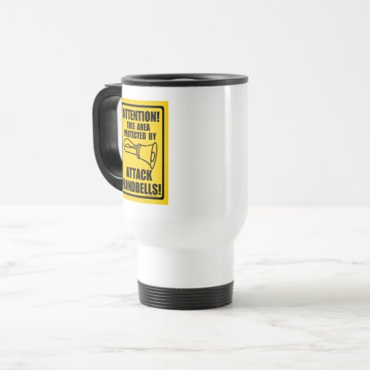 De Voyage Attaquer Handbells Travel Mug (Devant gauche)