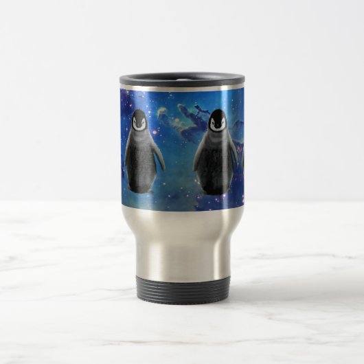 De Voyage BABY PENGUIN & STARS Wildlife Supporter Café Mug (Centre)