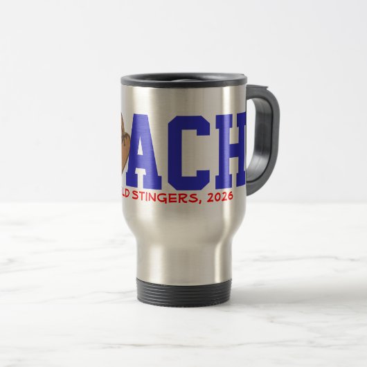 De Voyage Baseball coach gift mug (Devant droit)