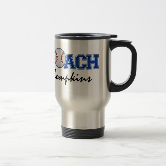 De Voyage Baseball, Softball, Tee Ball Coach Mug - SRF (Droit)