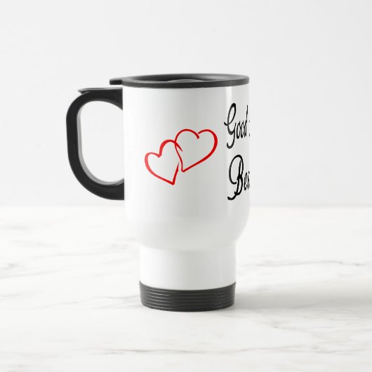 De Voyage Belle Matin Rouge Coeur Aimer Mug (Gauche)