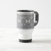 De Voyage Blackwork embroidery travel mug (Devant droit)