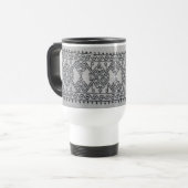 De Voyage Blackwork embroidery travel mug (Devant gauche)