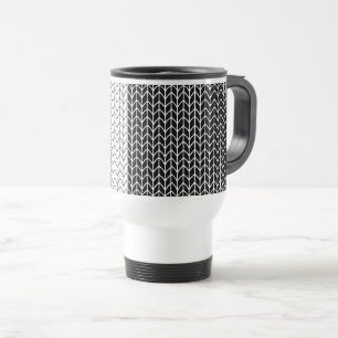 De Voyage BLANC ET NOIR KNIT Travel Mug