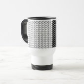 De Voyage BLANC ET NOIR KNIT Travel Mug (Devant gauche)