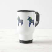 De Voyage Bleu Dala Horse Commuter Mug (Devant droit)