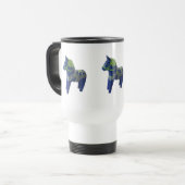 De Voyage Bleu Dala Horse Commuter Mug (Devant gauche)