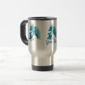 De Voyage Bleu Dragon Cartoon Travel Mug (Devant gauche)