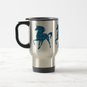 De Voyage Blue Fire Unicorn Travel Mug (Gauche)