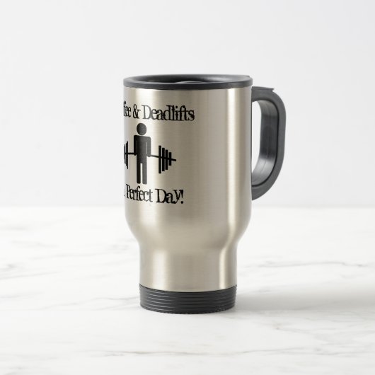 De Voyage Bodybuilder Coffe et Deadlifter Mug (Devant droit)