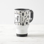 De Voyage Boho Basic Black and White Travel Mug (Devant droit)