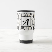 De Voyage Boho Basic Black and White Travel Mug (Centre)