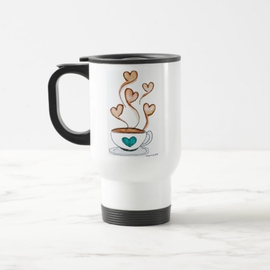 De Voyage Café Love Coffee Mug (Gauche)