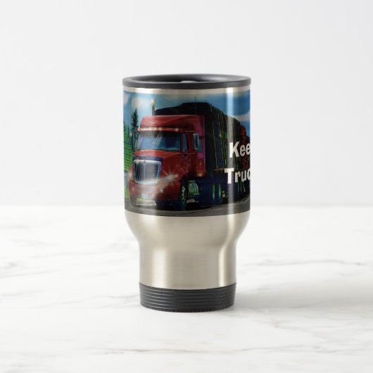 De Voyage Camions Big Rig Cargo Camion Coffee Mug (Centre)