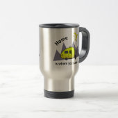 De Voyage Camper Trailer Jaune Teardrop Mug (Devant droit)
