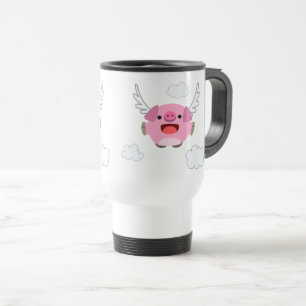 De Voyage Cartographie volante mignonne Cochon Commuter Mug