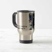 De Voyage Chat langue télévoyage mug drôle (Devant gauche)