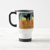 De Voyage Chat noir Vintage Halloween thème Mug (Gauche)