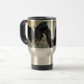 De Voyage Chevaux Mustang Sauvage Nuzzling Travel Mug 14 onc (Devant gauche)