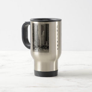 De Voyage Chicago Madison Street Grayscale Travel Mug