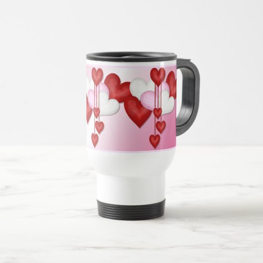 De Voyage Coeur romantique Décor Mug (Devant droit)