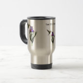 De Voyage Colibri Iris Flower Travel Mug (Devant gauche)