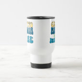 De Voyage Crypto Mania Retro Blue Travel Mug (Centre)