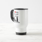 De Voyage Custom Love My Two Border Collie Dogs Mug (Devant gauche)