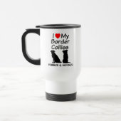 De Voyage Custom Love My Two Border Collie Dogs Mug (Gauche)
