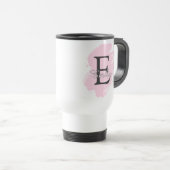 De Voyage Customizable Monogram Travel Mug with Color Accent (Devant droit)