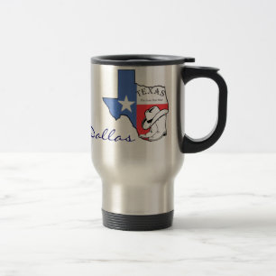 De Voyage Dallas, Texas State Map avec étoile, Bottes, Mug C