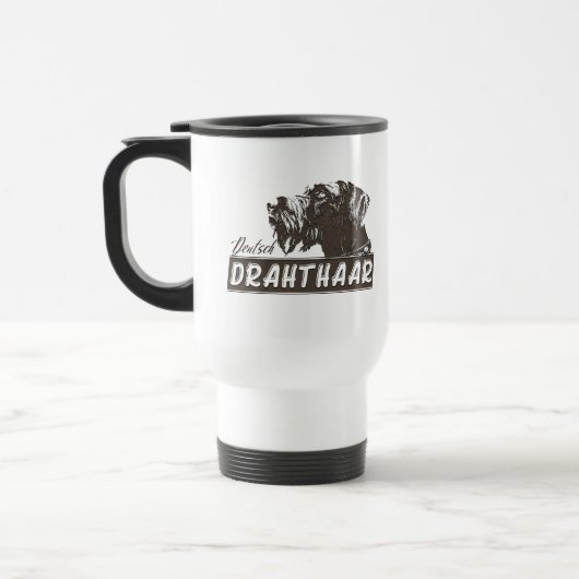 De Voyage Deutsch Drahthaar Travel Mug (Gauche)