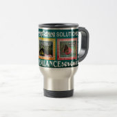 De Voyage devise slogans papillons mug vert 12 étapes (Devant droit)