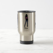 De Voyage Diva Fashion Girl in Blue Jeans Travel Mug (Centre)