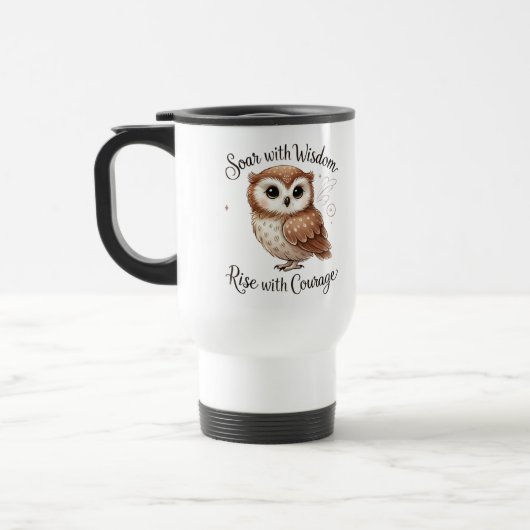 De Voyage Élégante et attrayante chouette Conception Mug (Gauche)