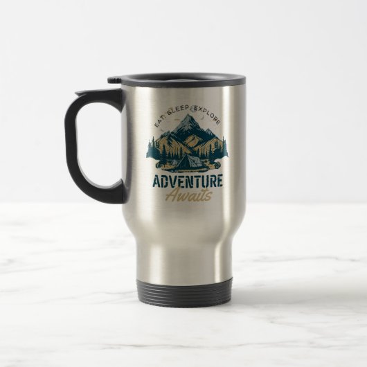 De Voyage Explorez & Aventure Travel Mug (Gauche)