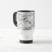 De Voyage Faux Marbre blanc Travel Mug (Devant gauche)