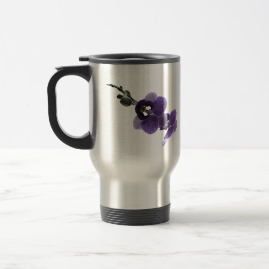 De Voyage Fleur d'orchidée violette, Mug (Gauche)